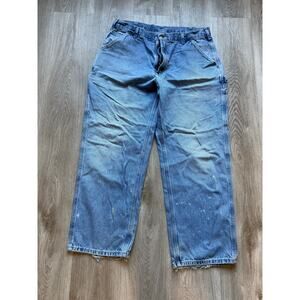 Carhartt 36x30 Work Carpenter Pants, Denim, 100% Cotton,